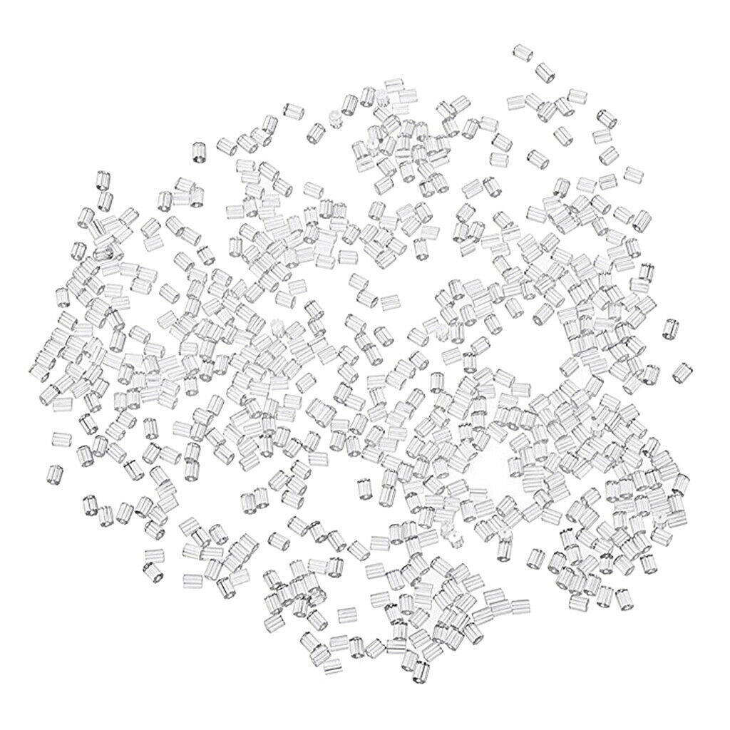 1000pcs Clear Rubber Earring Safety Backs Earring Hook Stopper Crafts 3x3mm