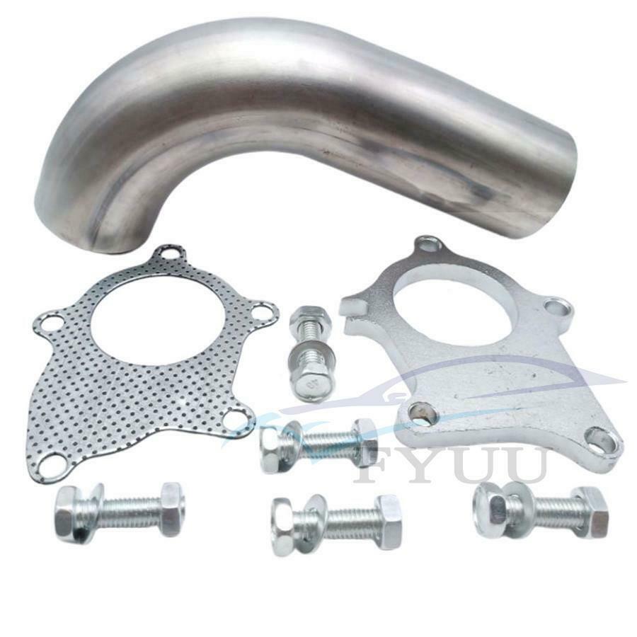 T3/T4 T04E 5 Bolt Flange Stainess 2.5" Turbo Exhaust Downpipe/Dump Pipe + Gasket