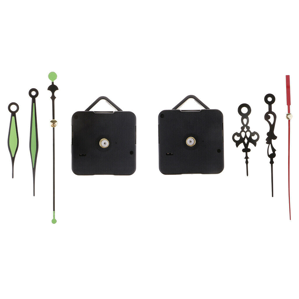 5x Quartz Wall Clock Movement Mechanism Extra Long Pointed Hands 3 Pointers
