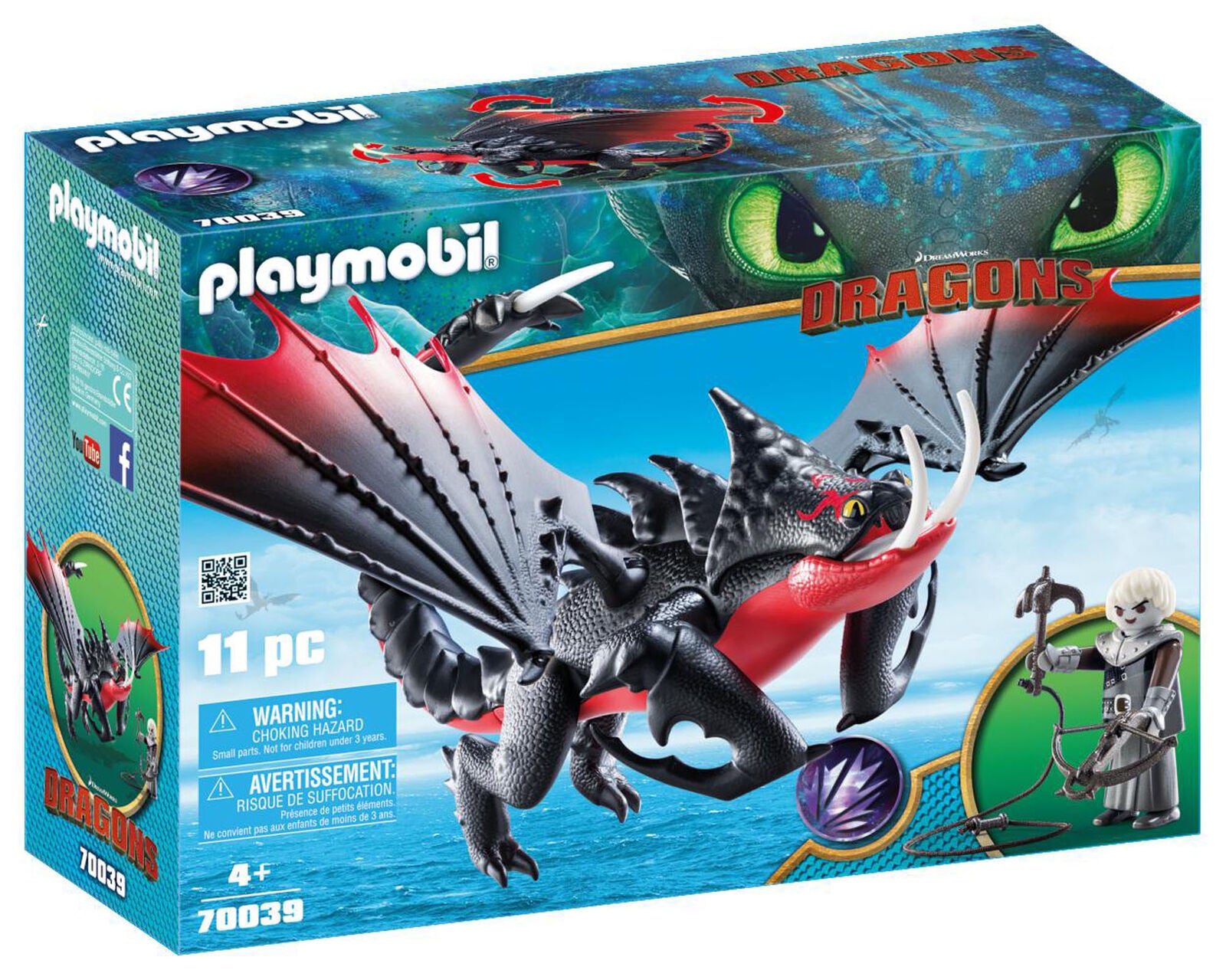 70039 Playmobil Dragons Deathgripper with Grimmel 11pcs Dreamworks Age 4yrs+