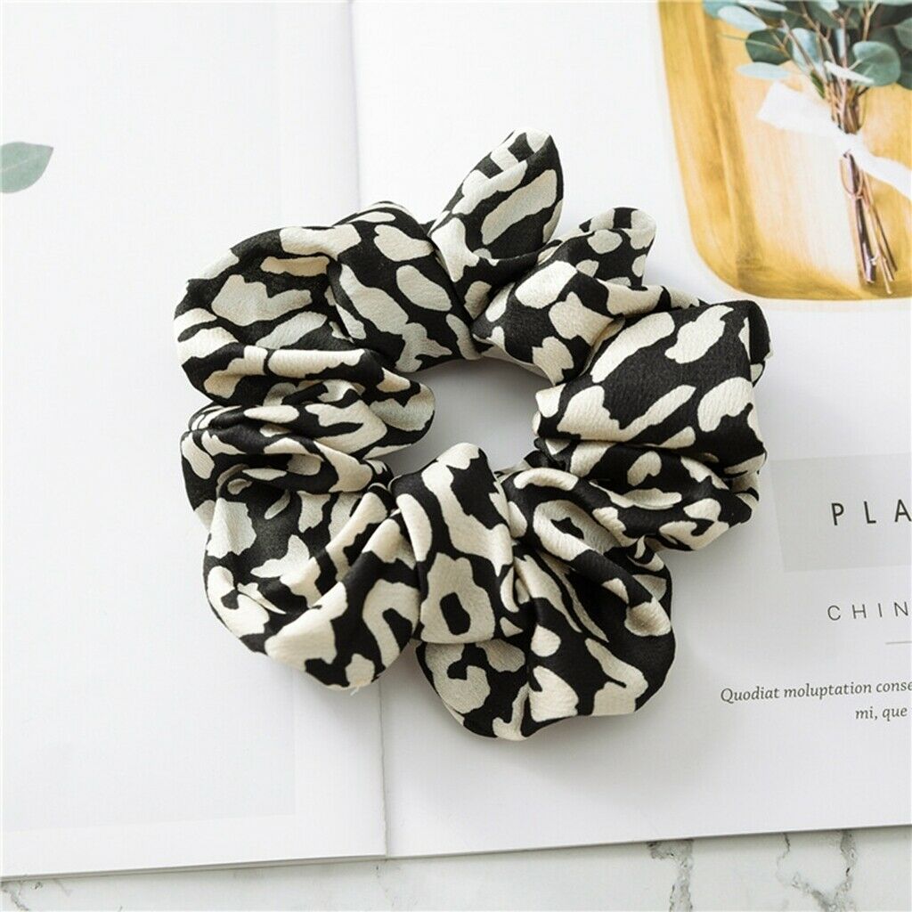 9Pcs Leopard Print Hair Scrunchies Mixed Color Hair Band Stretch Hair Ties