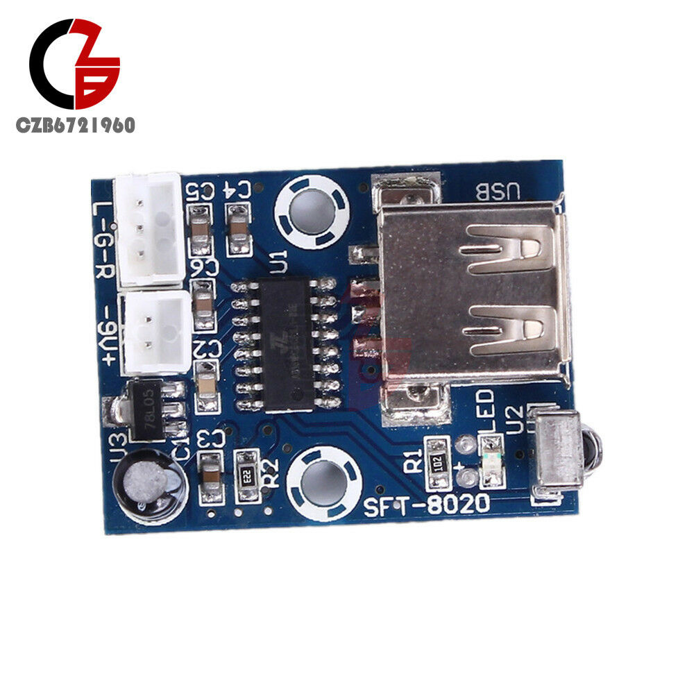 Mini MP3 Decoding Module WAV Decoder Board 6~12V Dual Channel for Audio Player