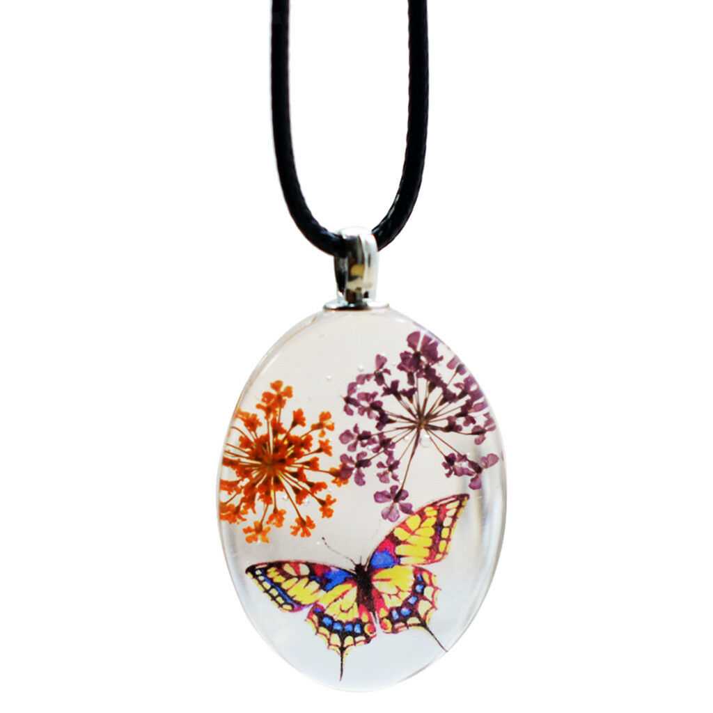 Jewelry Making Accessory Glass Pendants With Dried Flowers Time Gem Gifts