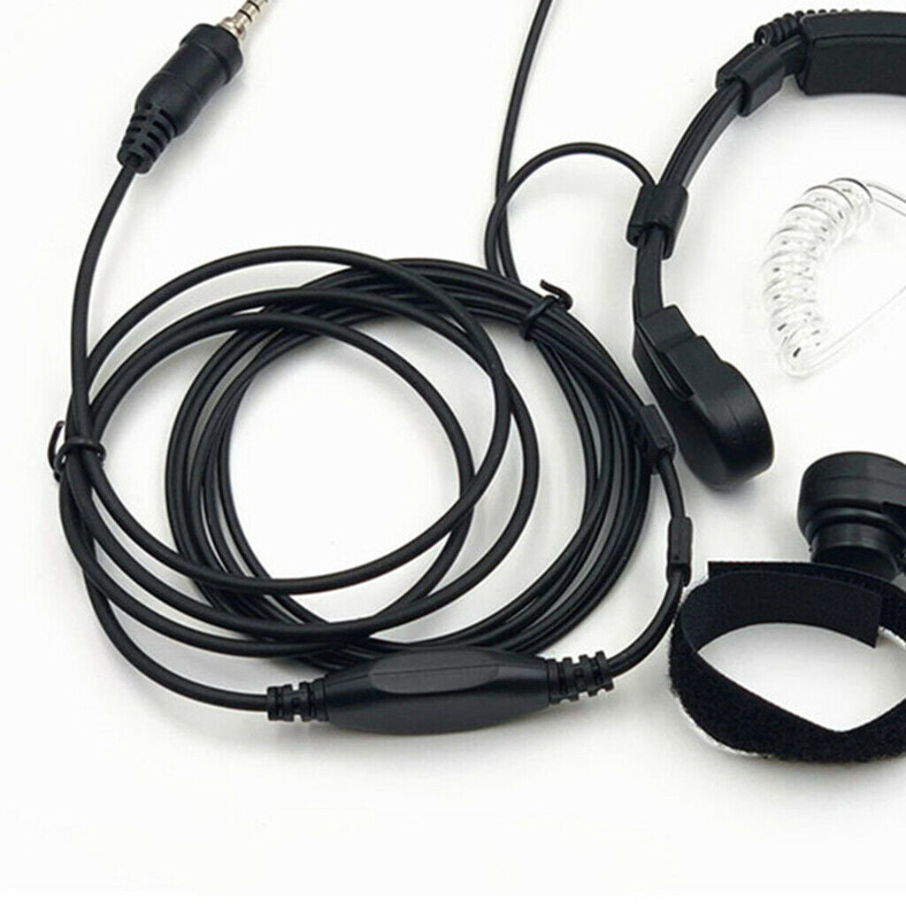 Flexible Throat Mic Covert Earpiece for Yaesu Vertex Radio VX-6E VX-6R VX-7E