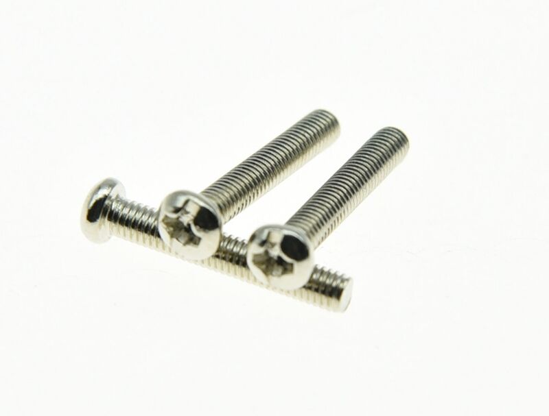 30xNickel Metric M3 Guitar Bridge Saddle Intonation Screws for Squier Strat Tele