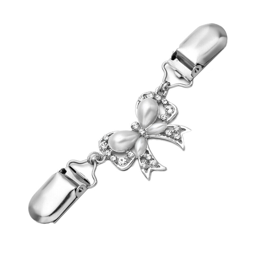 1 Pair Crystal Sweater Clips For Women Cardigans Shawl Dress Coat