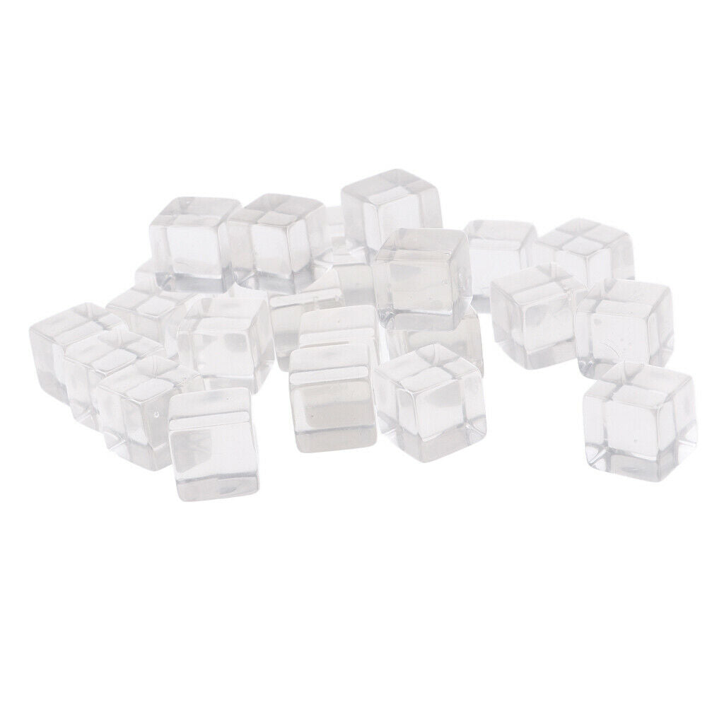 Acrylic Six Sided Dice 16mm for Dungeons Dragons MTG DND Dice Game Clear
