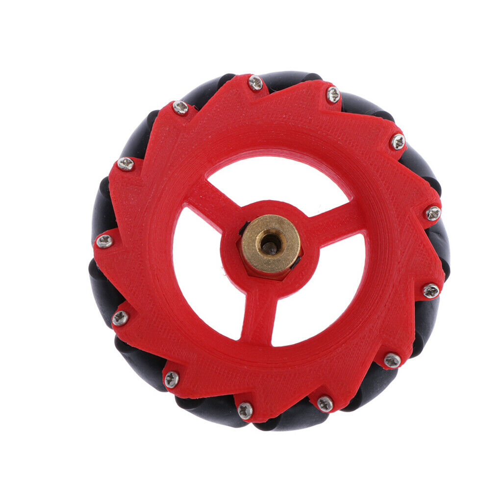 1 Piece Omnidirectional Wheel Car Mecanum Wheel with Coupling - Red 70mm