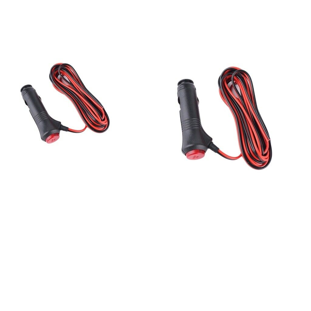 2x 24V Male Car  Lighter Socket Plug Connector On Off Switch 1.5m