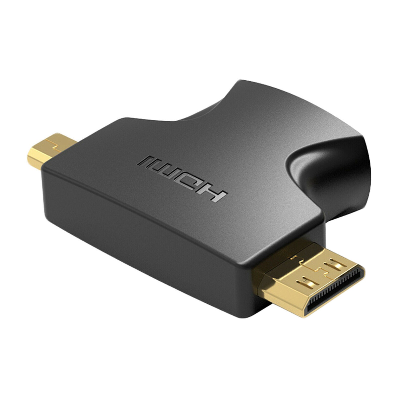 Mini HDMI Male + Micro HDMI Male to HDMI Adapter for Camera DSLR Video Card