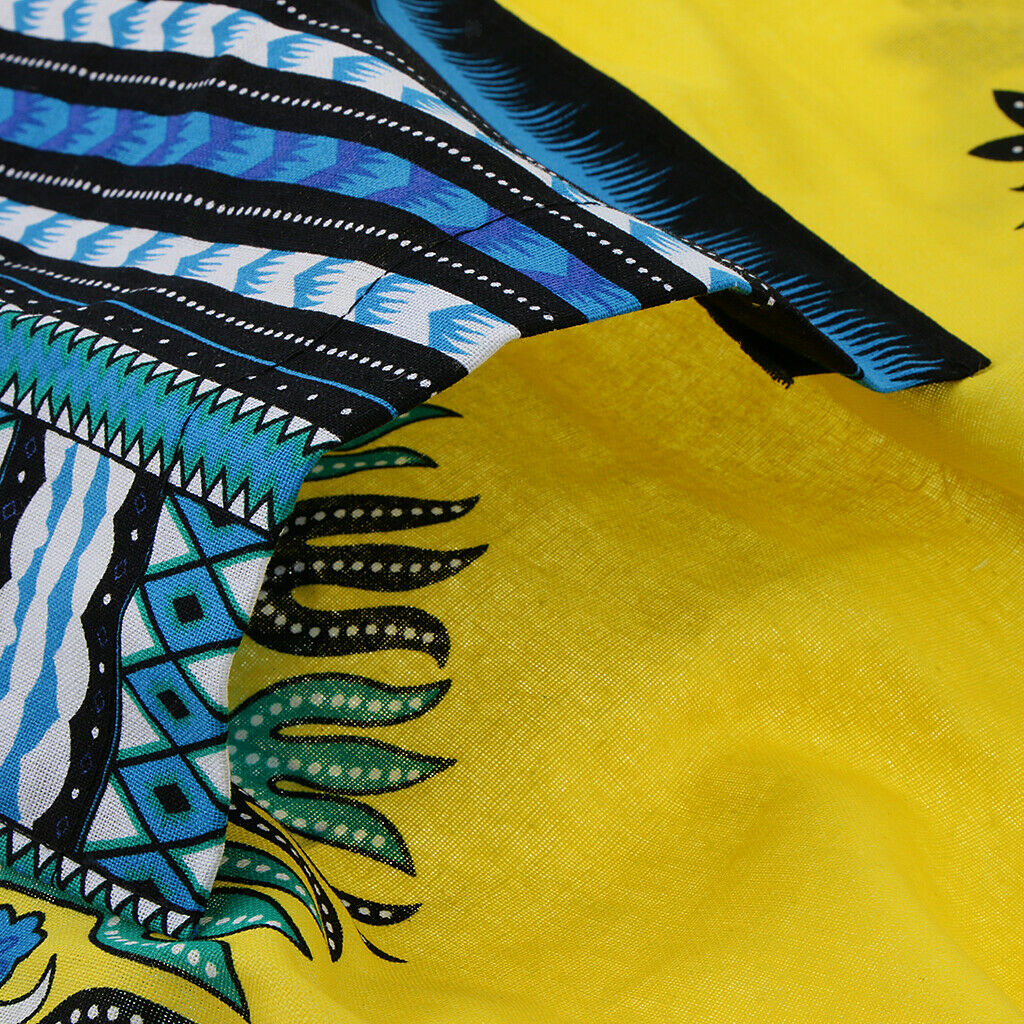 African Prints Shirt Dress Cotton Dashiki Caftan Rappers Tops for Women Men