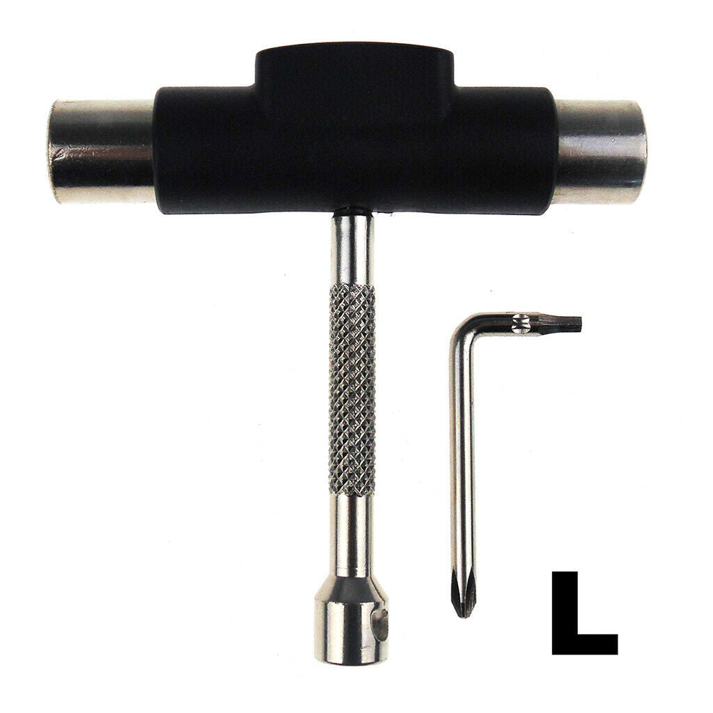 Skateboard Skates Assembly Repair Tool Wrench w/ 3/8", 1/2", 9/16" Socket