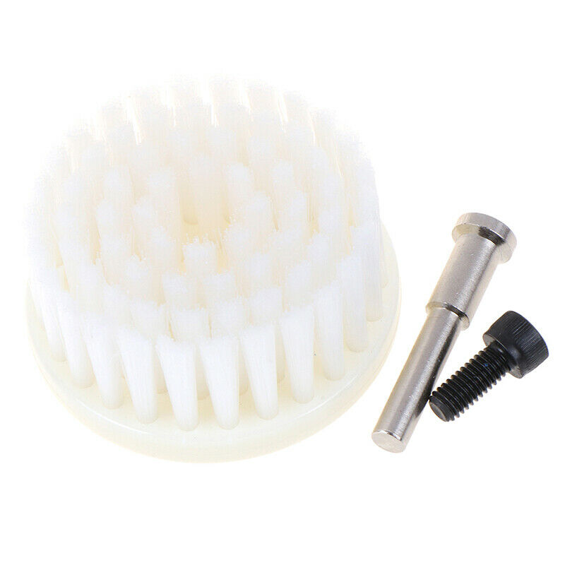 60mm White Soft Drill Powered Brush Head For Cleaning Car Carpet Bath Fab.l8