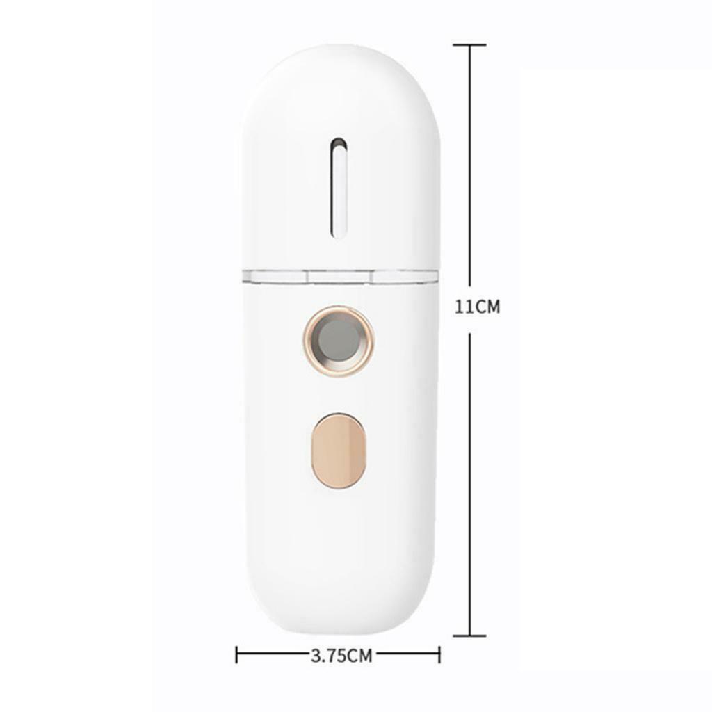Portable Rechargeable USB 12ml Facial Nano Mist Sprayer Steamer Moisturizing