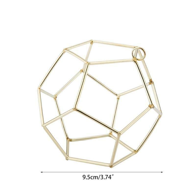 Geometric Football Shape Wall Hanging Air Plant Holer Metal Planter Display Rack
