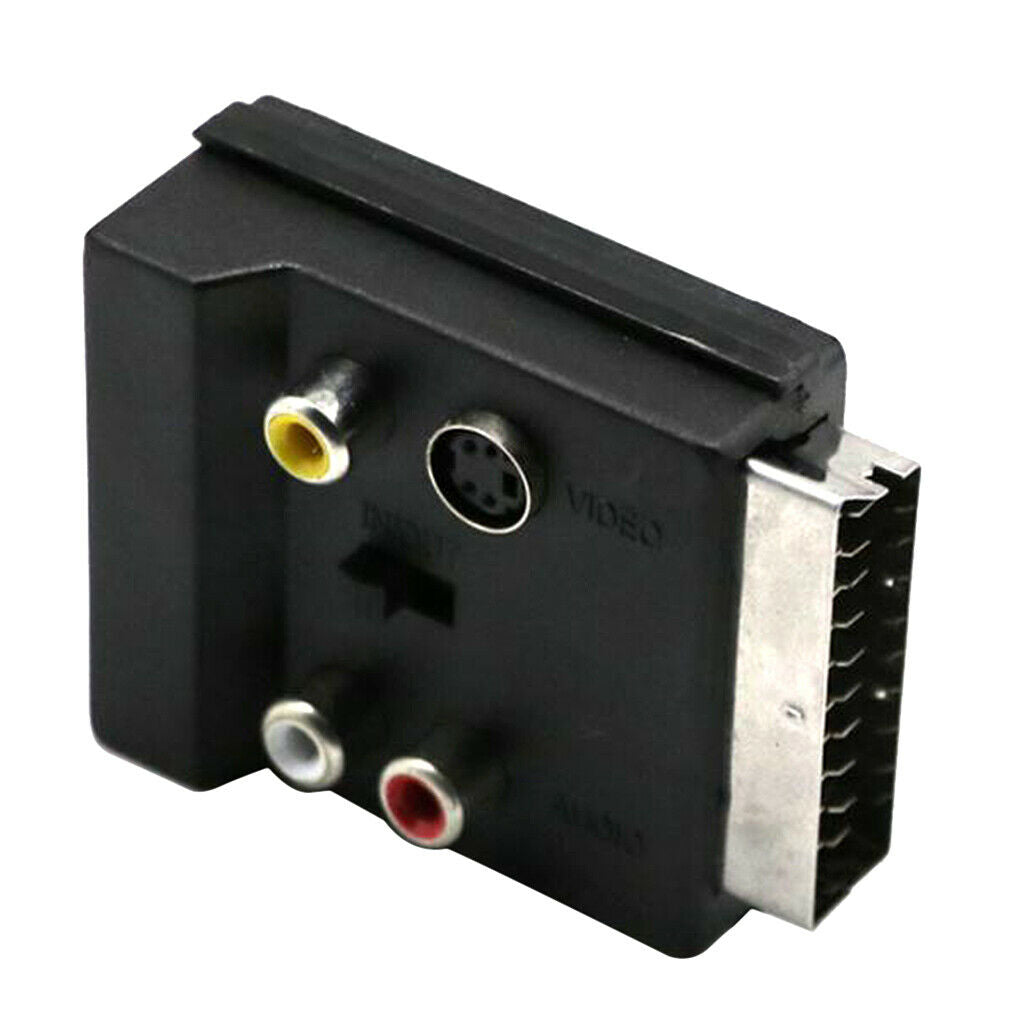 Switchable Scart Male To Scart Female M / F S Video 3 Rca Audio