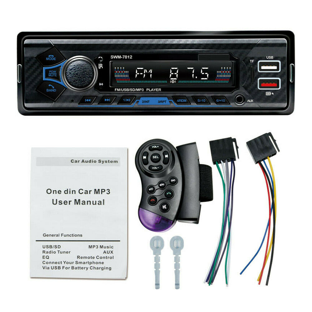 12V Car Bluetooth Player Radio Amplifier U Disk Card Reader MP3/WMA/WAV/FLAC