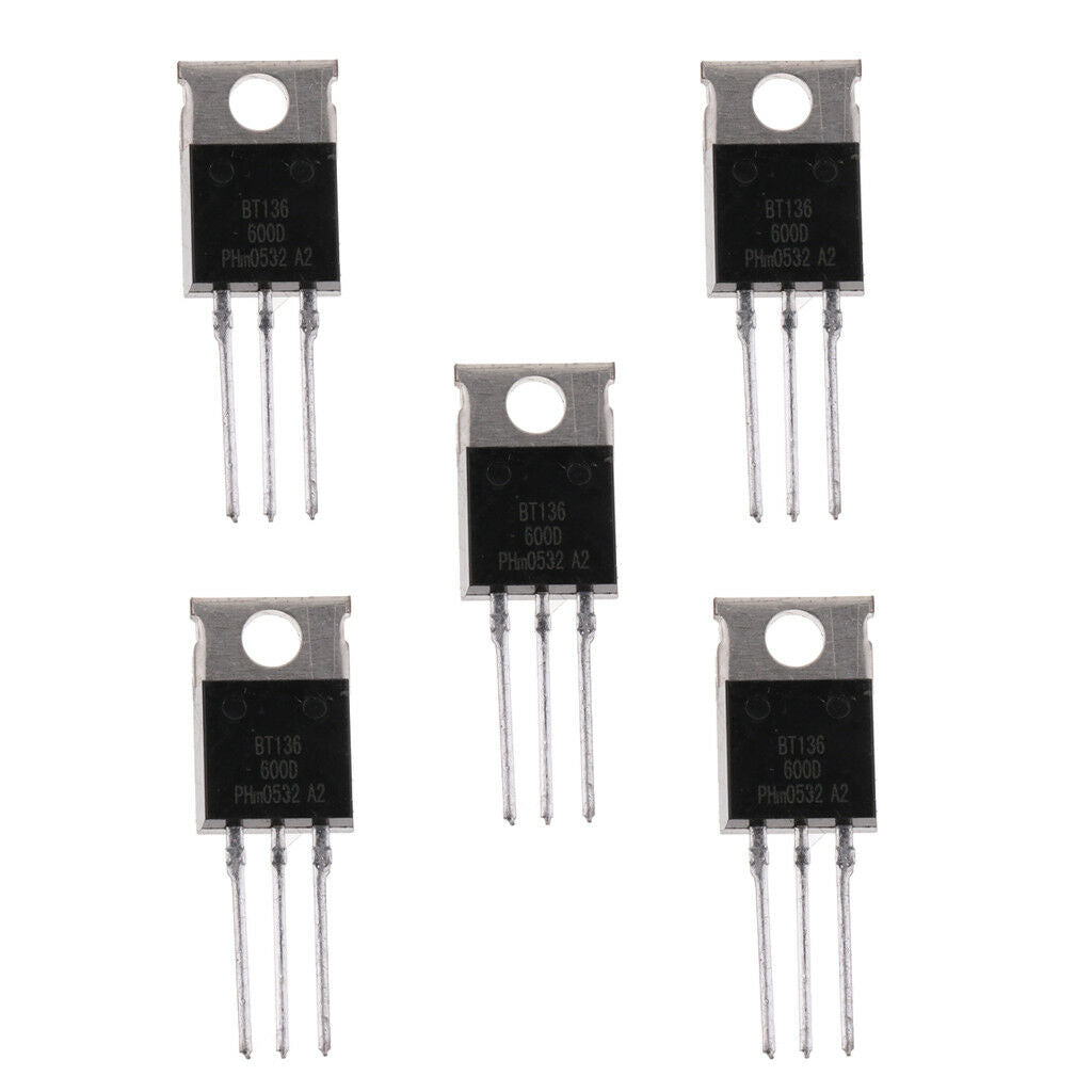 5x BT136-600 600V 4Amp High Switching Speed Silicon Transistor
