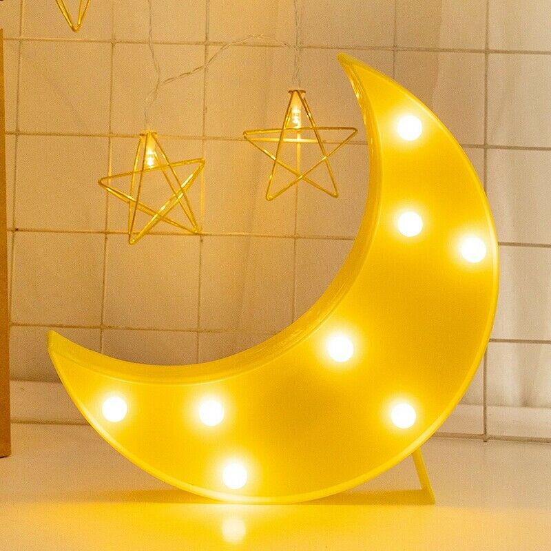Creative Cloud Moon LED Night Light Kids Baby Bedroom Indoor Lighting DecoraO8R2