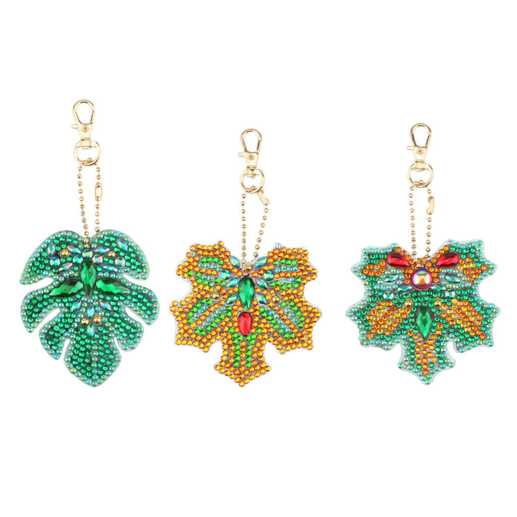 Full Drill Special Shaped Diamond Painting Key Ring Keychain Pendant Decors