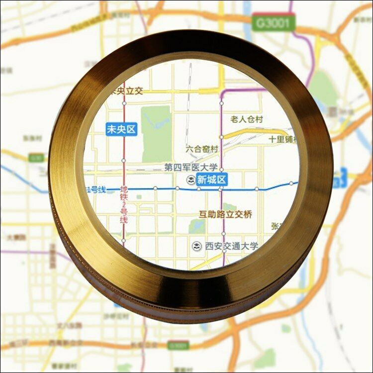 3.5X 80mm Paperweight Magnifying Glass Loupe Metal Frame Magnifier for Reading
