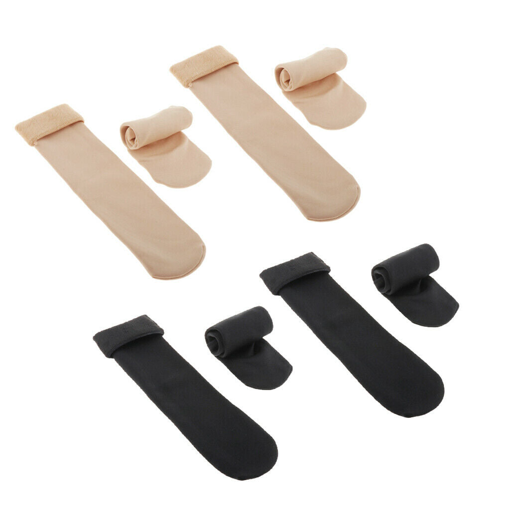 2 Pairs Autumn Winter Thickening Wamer Socks for Women Men Breathable Black