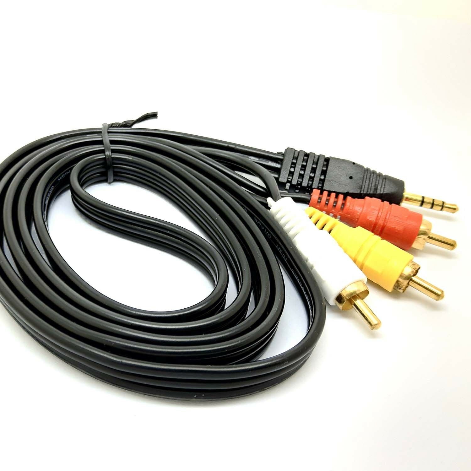 3.5mm to 3 RCA AV A/V TV Video Cable Cord Lead For JVC Video Camera Camcorder