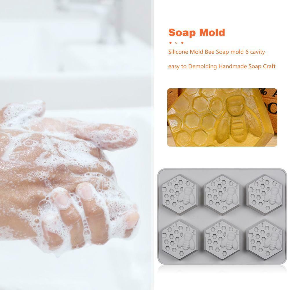 Silicone Bee Soap Mold DIY Handmade Chocolate Cake Maker Craft Kitchen Tool @