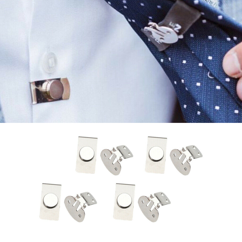 Magnetic Tie Clips Arrow type Stainless Steel Anti-floating Tie Holder Clips