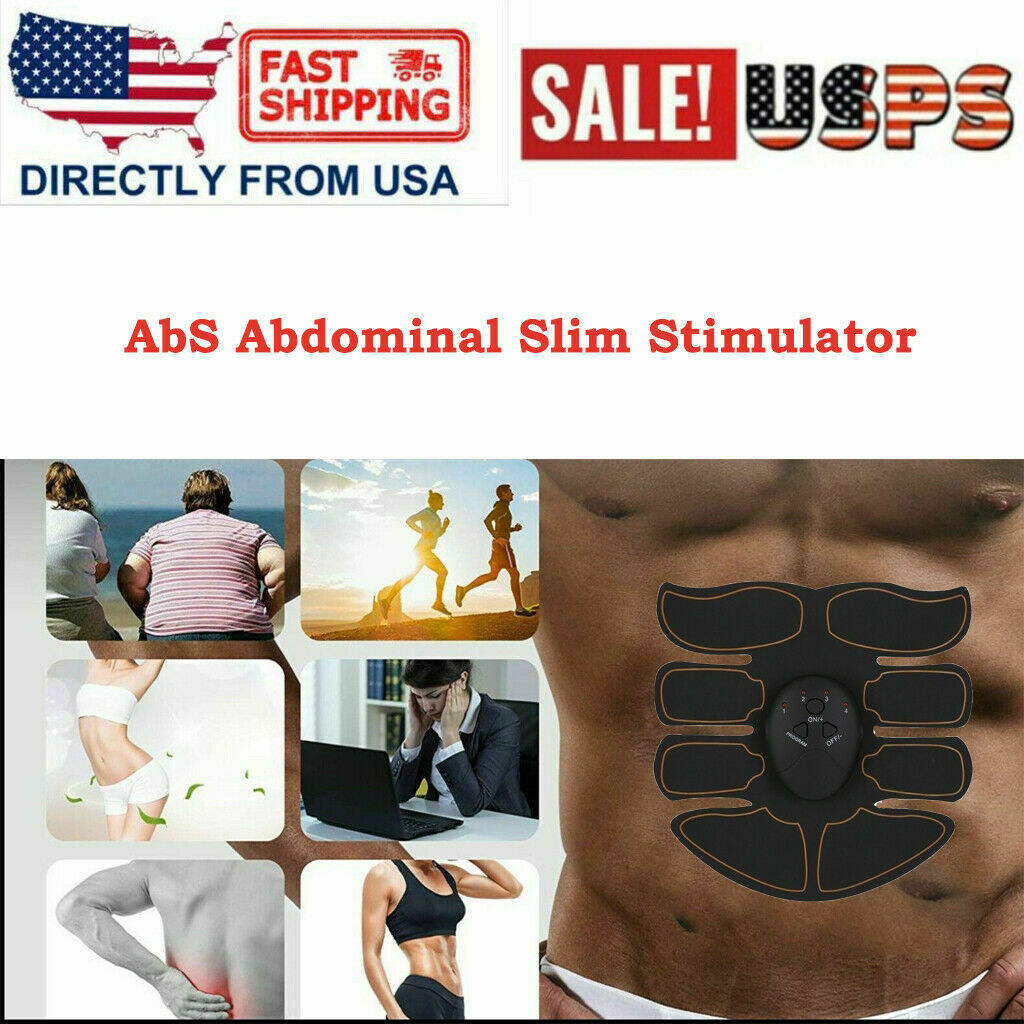 Mens Wireless Abs Stimulator Muscle Trainer Fitness Abs Belt Home Exercise