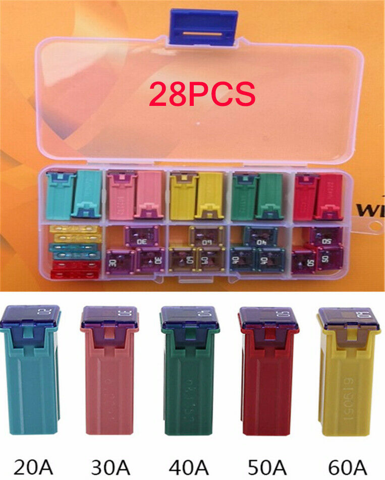 28PCS Newer Cars/Truck Fuse Panel Harnesses Include 10A 15A 20A 30A 40A 50A 60A