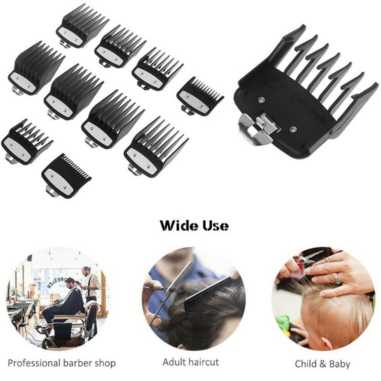 Clipper Attachment Comb Guard Set Portable Durable Metal for Wahl