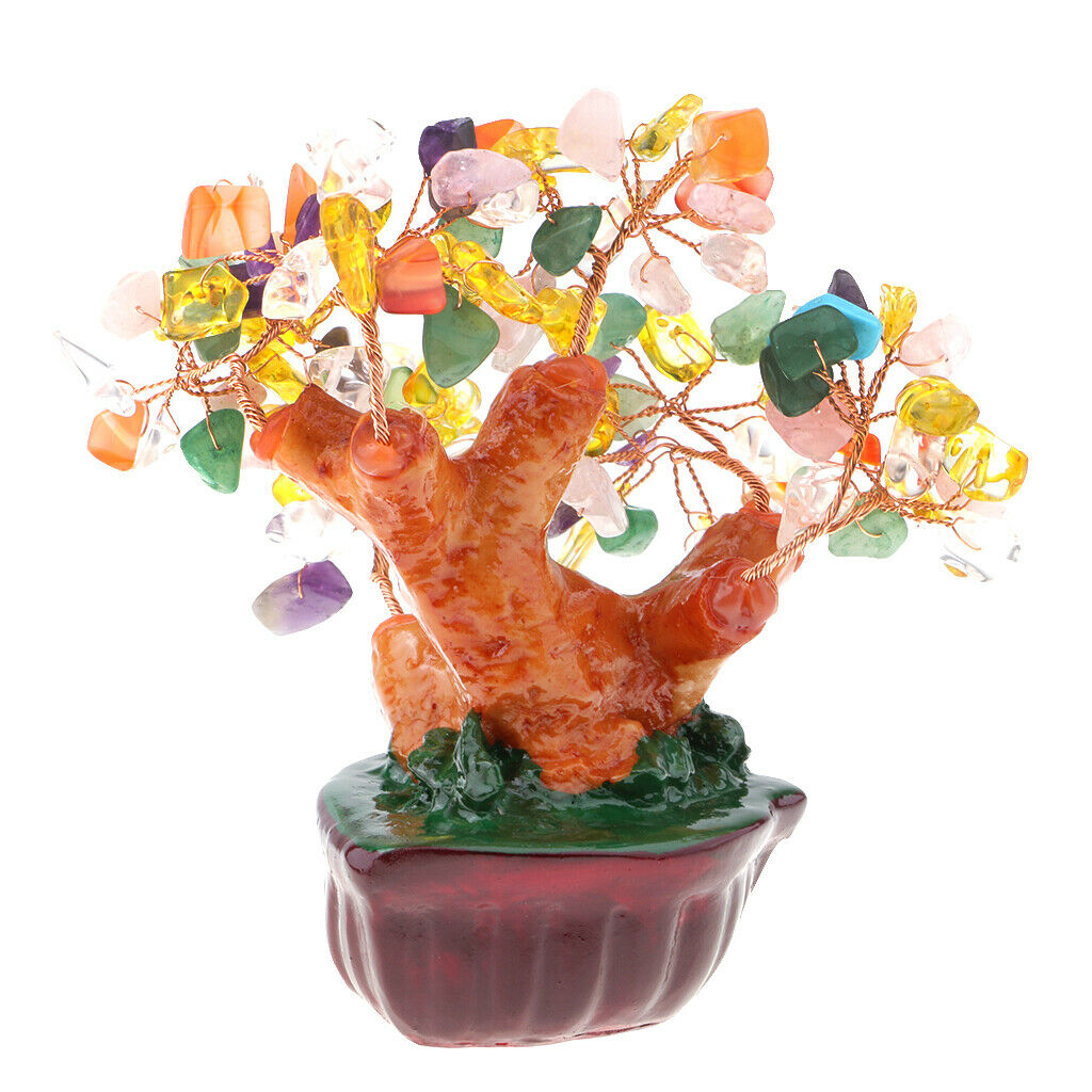 Mini Crystal Money Tree Bonsai Style Feng Shui Bring Wealth & Luck #1