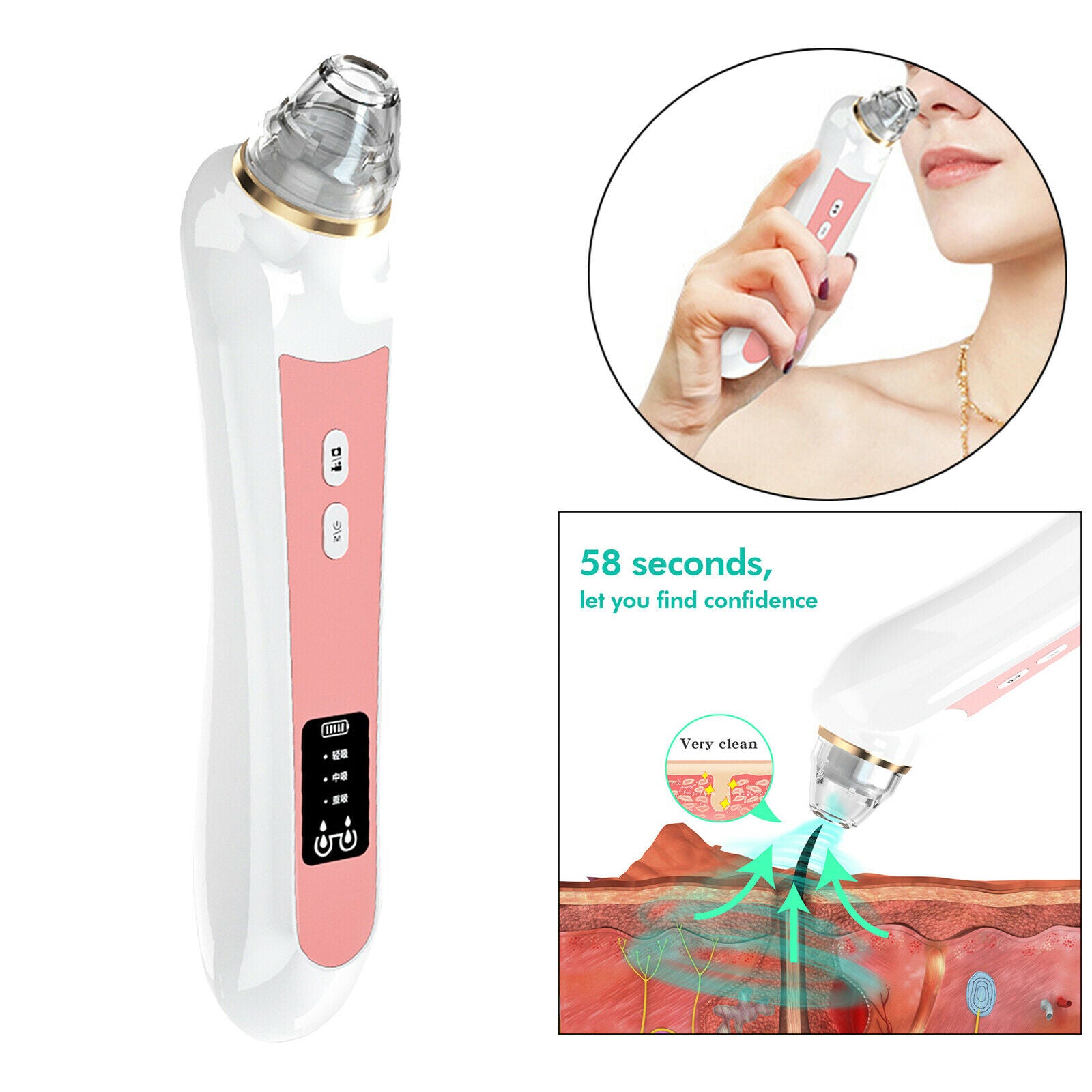 Visible Blackhead Remover Electric Pore Cleaner Extractor Beauty Device