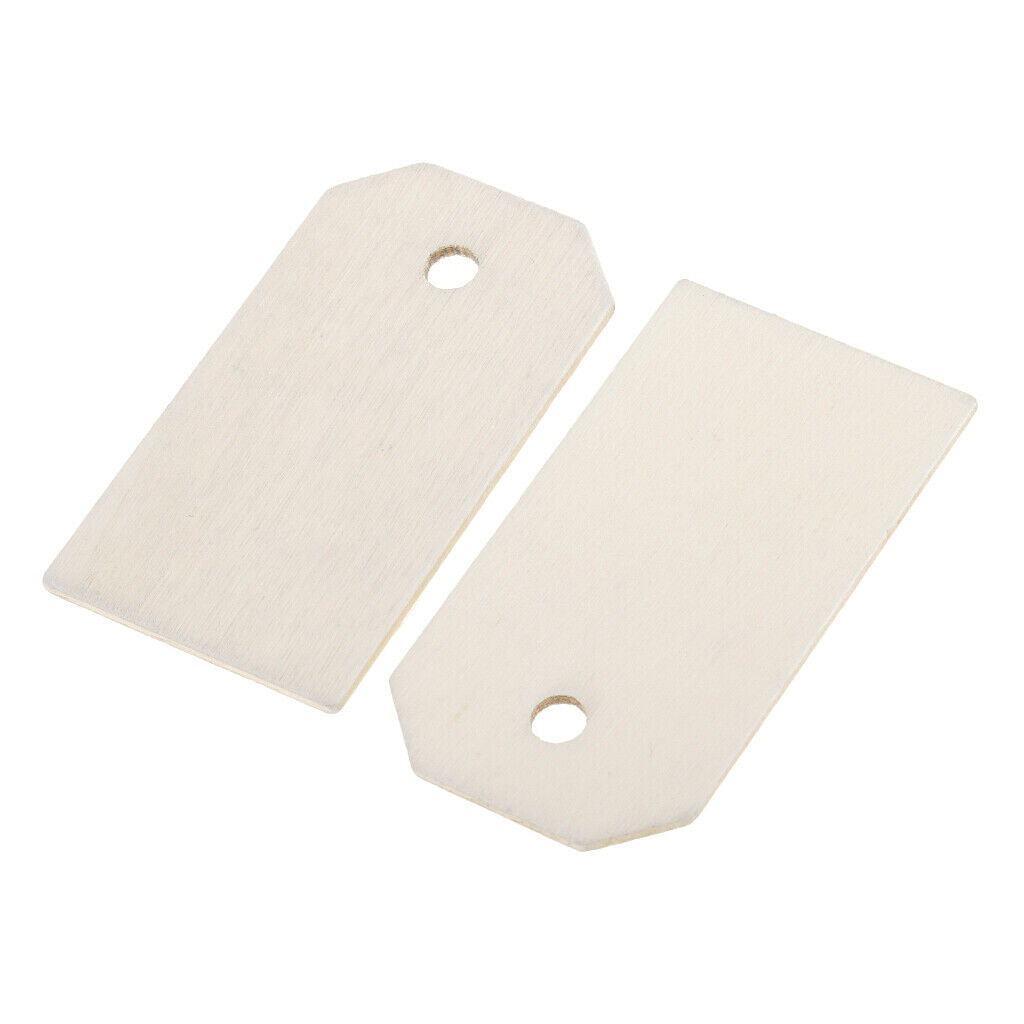 50x Rectangle Wood Pieces Embellishments DIY Wood Tags Christmas Birthday