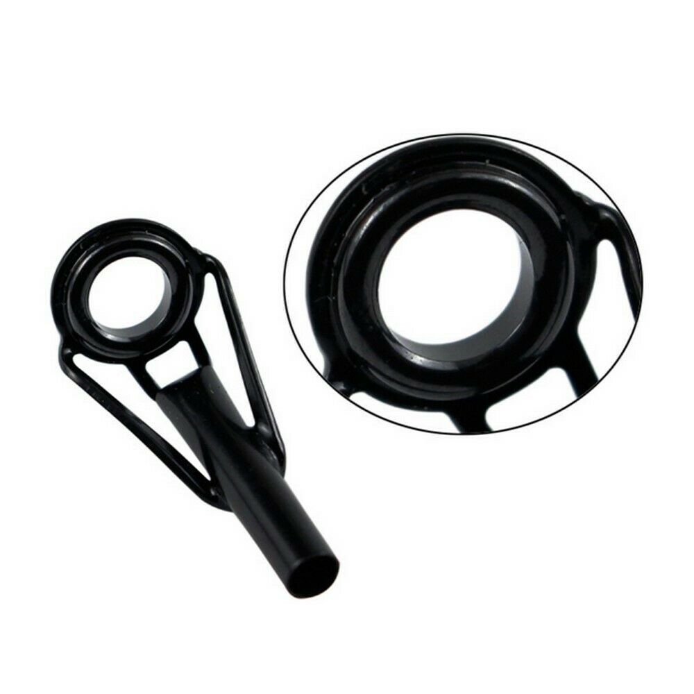 40Pcs Fishing Rod Guides Set Tips Repair Kit DIY Building Rod Repair Eye Ring LI