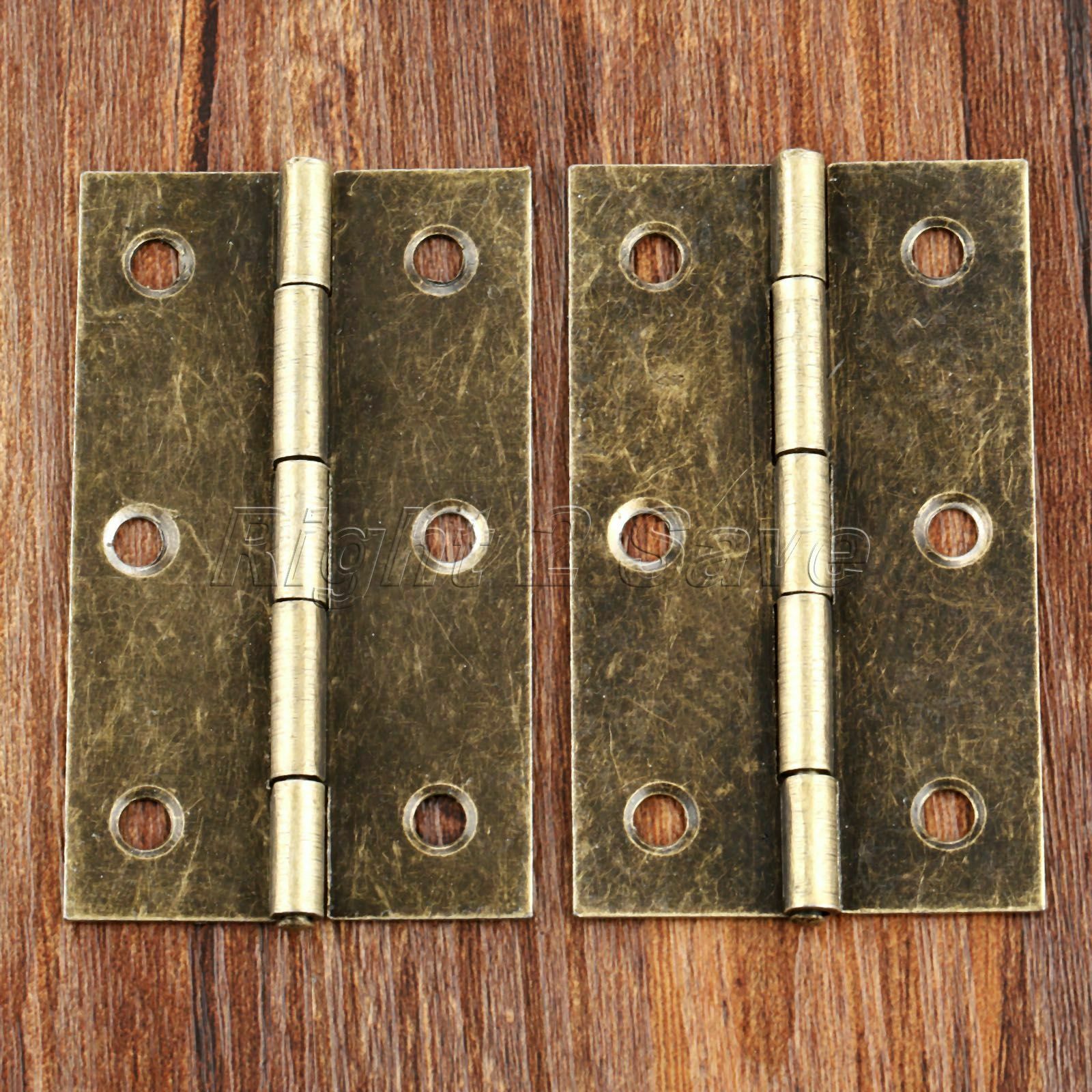 2.95"*1.65" Cabinet Wardrobe Door Hinge Retro Bronze Furniture Jewelry Box Hinge