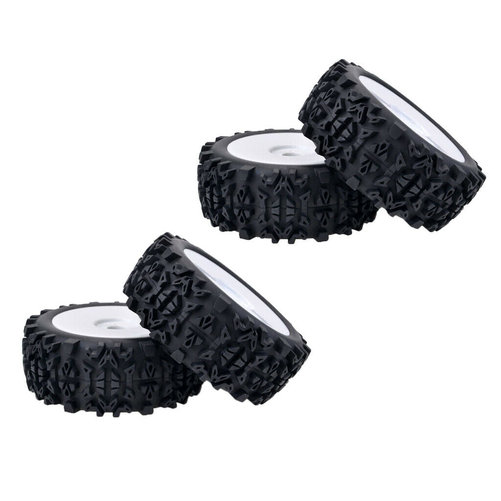 4 Pieces Professional 1/8 17mm RC on Road Buggy on Road Wheel And Tire