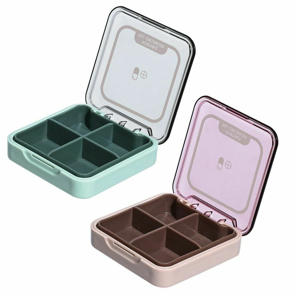 2 PCS 2 PCS Outdoor One Week Travel Plastic Dispensed Storage Pill Box