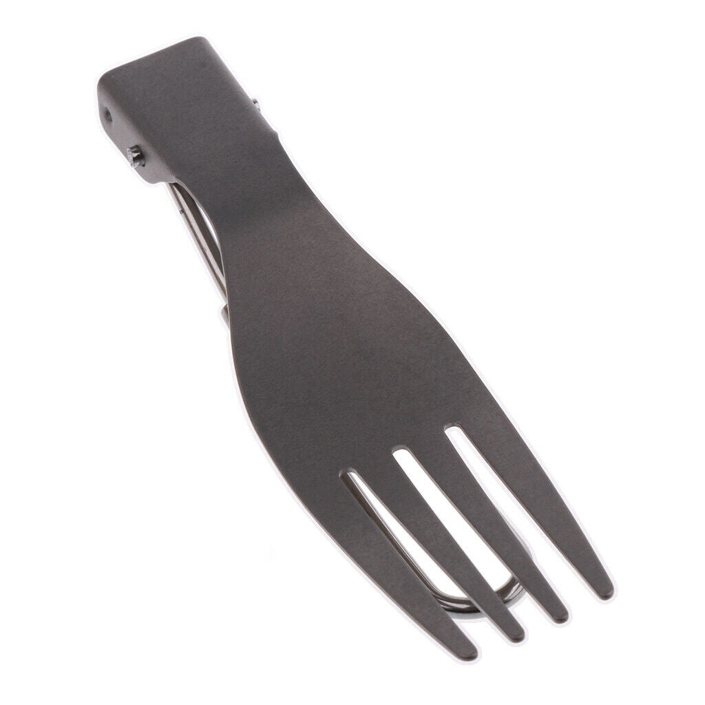 Foldable Outdoor Camping Travel Cutlery Set 1 Piece Fork + 1 Piece Spoon