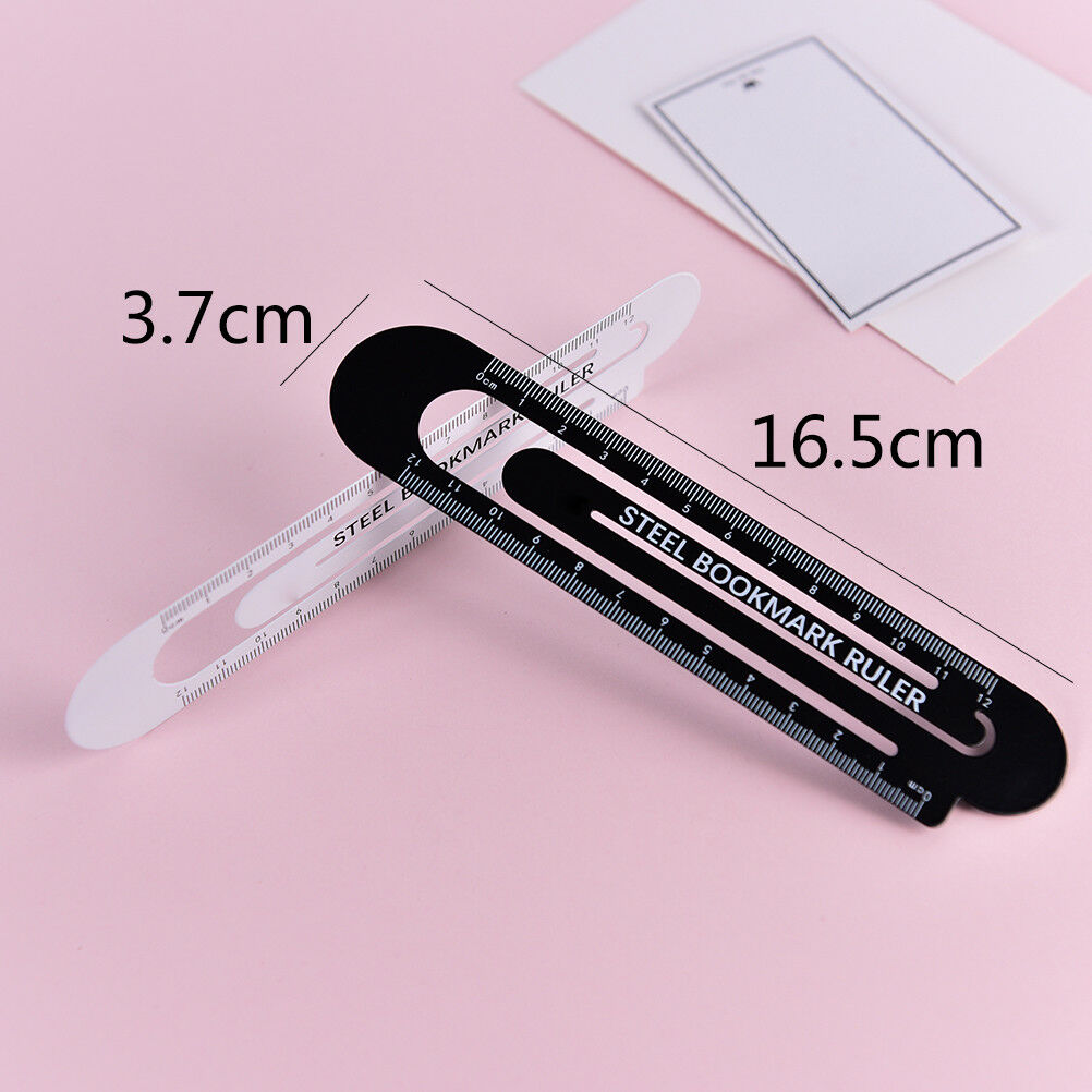 1X 12cm steel ruler metal ruler Metal bookmarks SchoolSuppliesDrawingPaint.l8