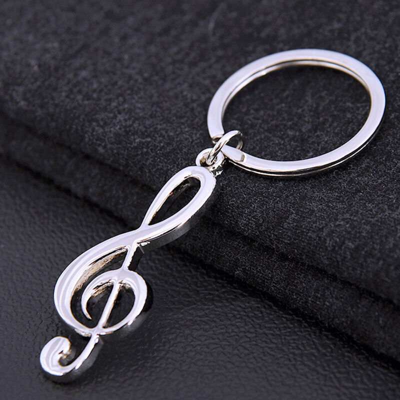 New Music Symbol Note G Treble Clef Pendant Keychain Key Chain Ring Fob .l8