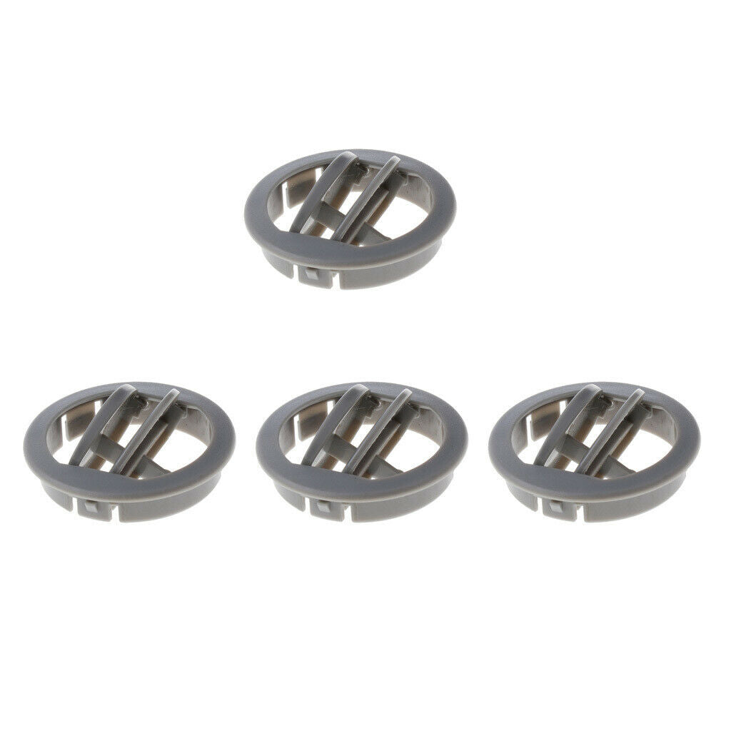 4 Pieces RV ATV Interior Round Exhaust Vent Outlet Rotating Gray Plastic
