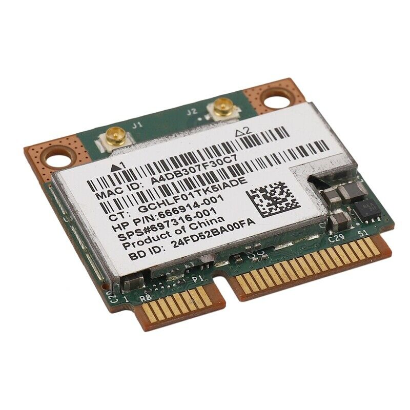 Dual Band 2.4+5G 300M 802.11A/B/G/N Wifi Bluetooth 4.0 Wireless Half Mini Pci-I5