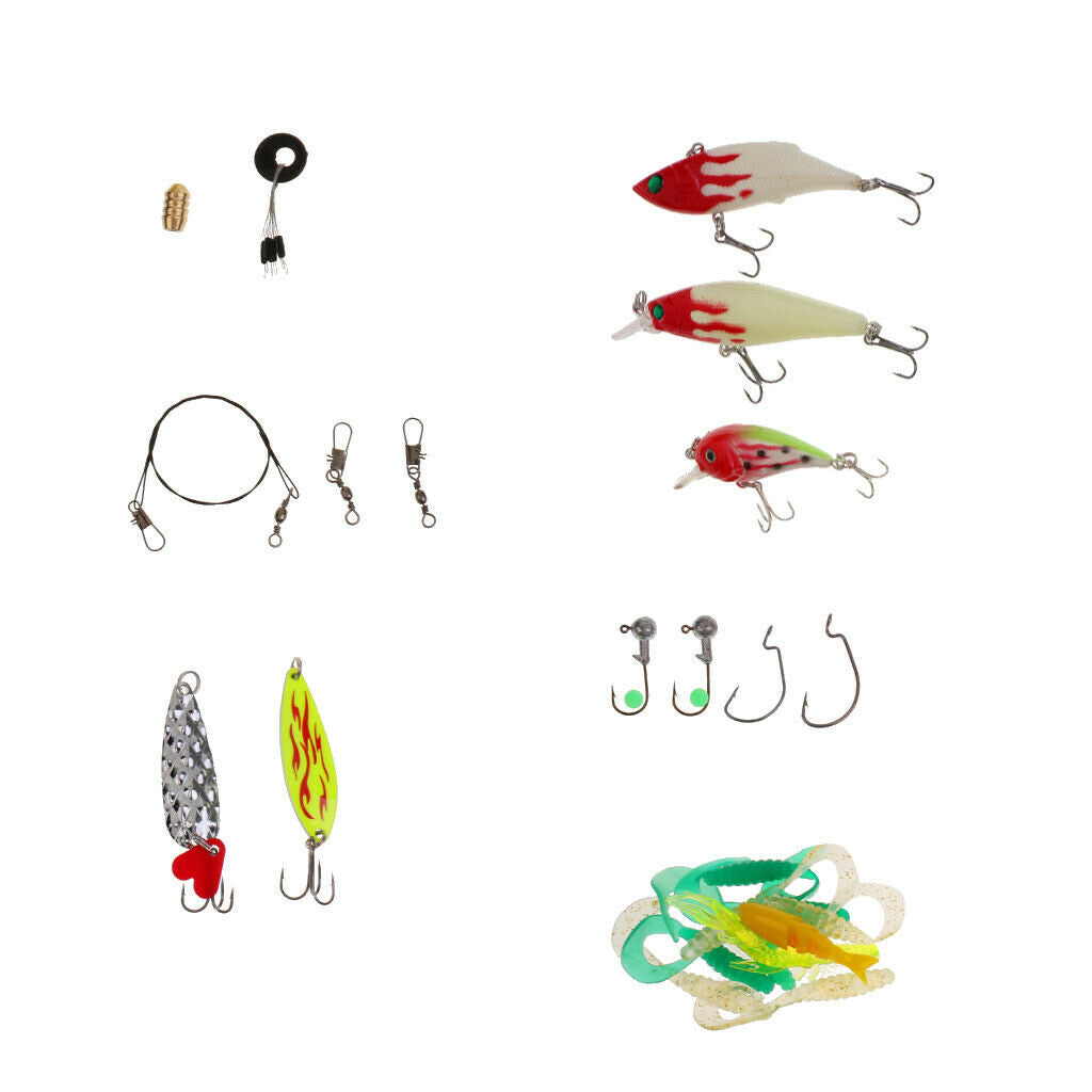 Fishing Lure Kit Metal Lure Hard Baits Soft Baits Plastic Lure Fishing Baits