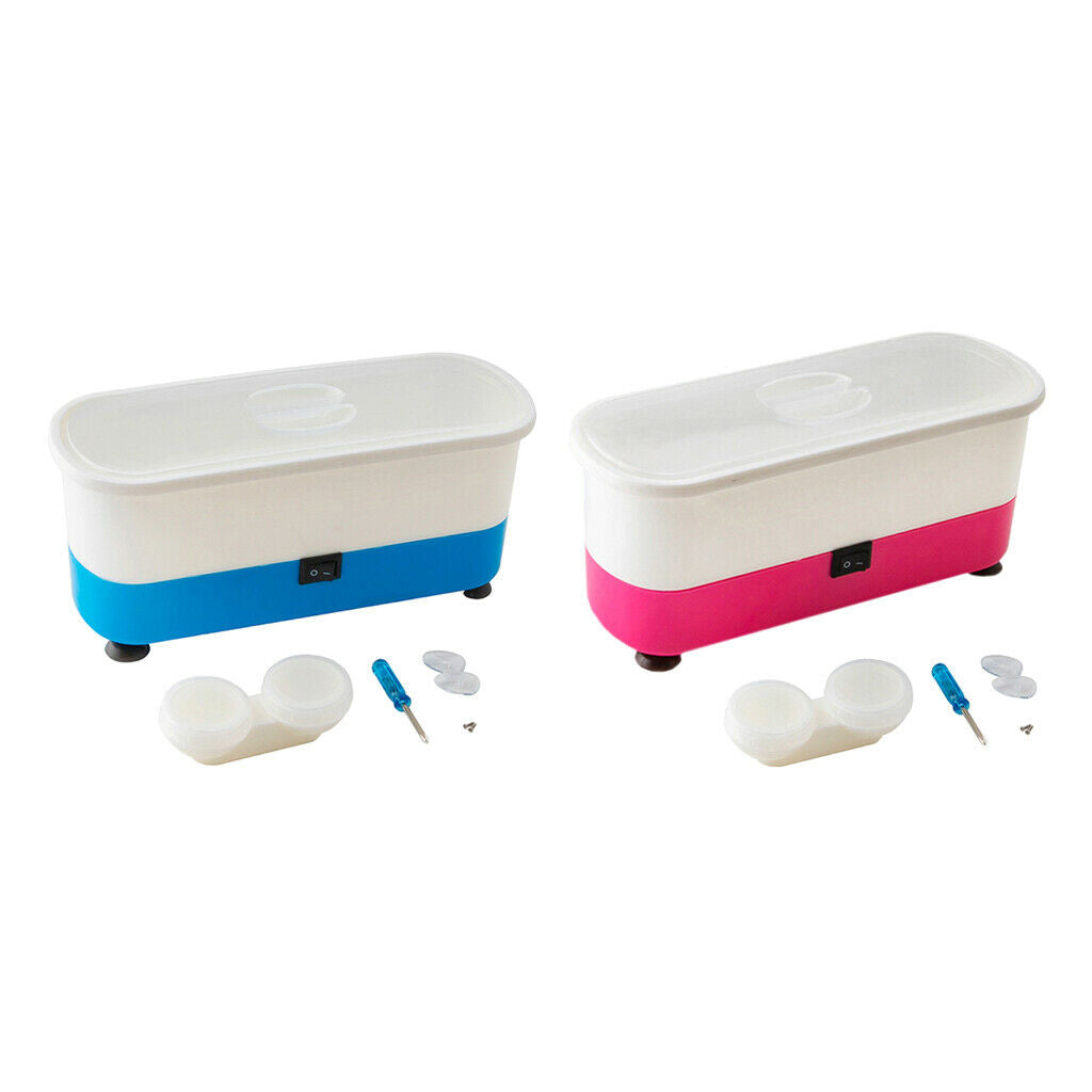 Portable Plastic Cleansing Machine Optical Glasses Contact Lens Cleaner Pink