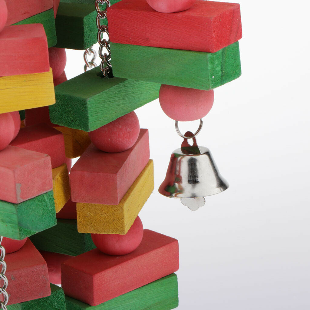 Parrot Chew Parrot Birds Swing Wooden Blocks Toys For Small Large Birds