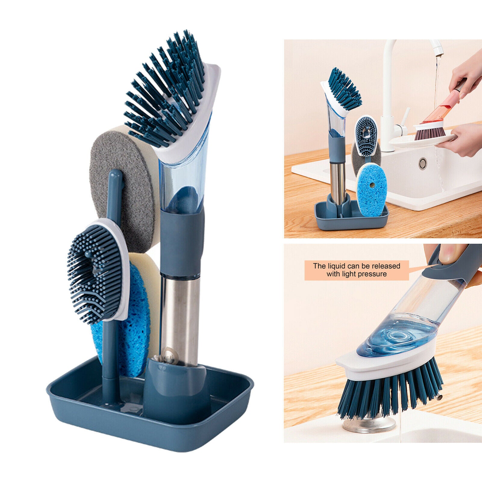 Kitchen Cleaning Brush Set, Dish Brush, Bowl Scrubber, Dish Bowl Scrub Brush,