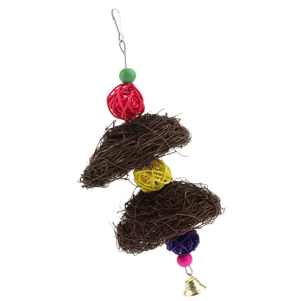 Wooden Cage Perch Parrot Training Nest Swing Toys Bird Cage Accessories