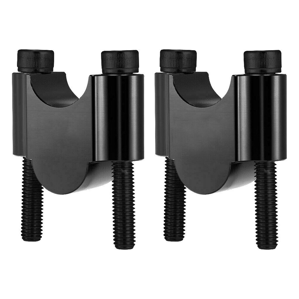 2x Universal Motorcycle Bike ATV Handlebar Riser Adapter Seat Bracket 1-1/8"